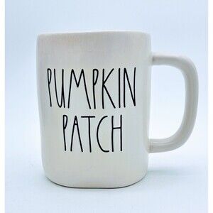 Rae Dunn Pumpkin Patch White Coffee Mug Fall Collectible Used by Magenta